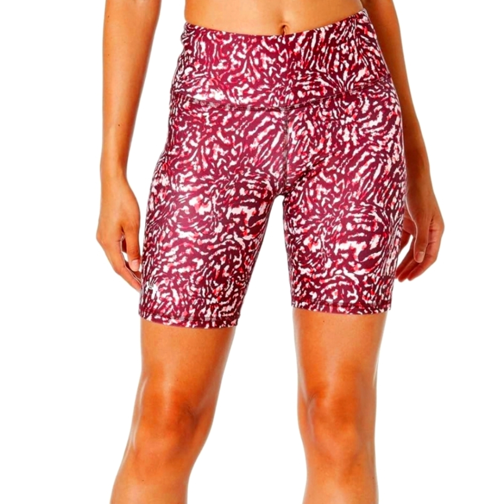 Under Armour Red Bike Shorts with Stretchy Fit and Wide Waistband
